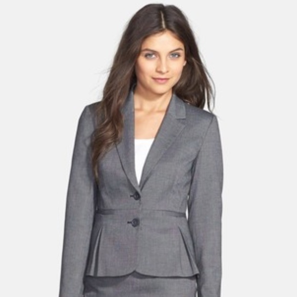 Halogen Pleat Peplum Suit Jacket, Size 8 - Picture 1 of 8